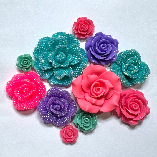 Flower 3D Bundle - Pink Purple Turquoise