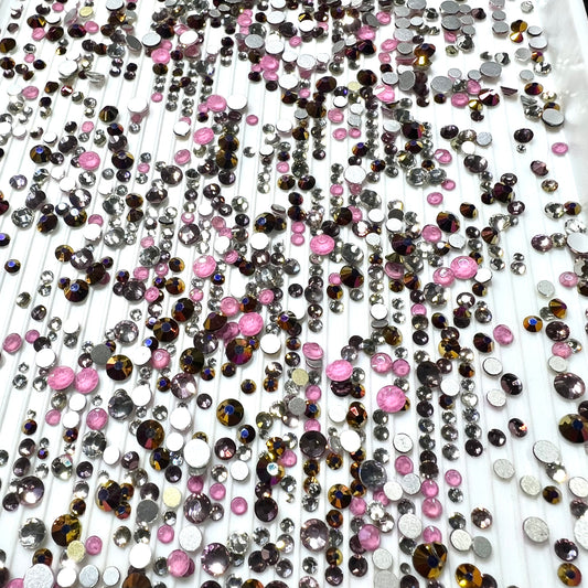 Golden Pink Glass Scatter mix