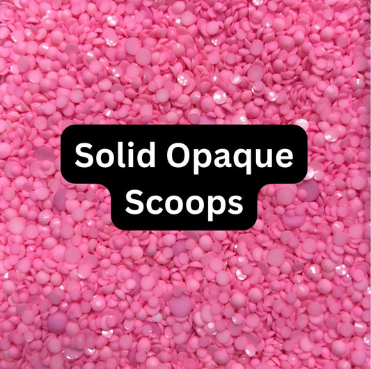 Solid Opaque Rhinestone Scoops