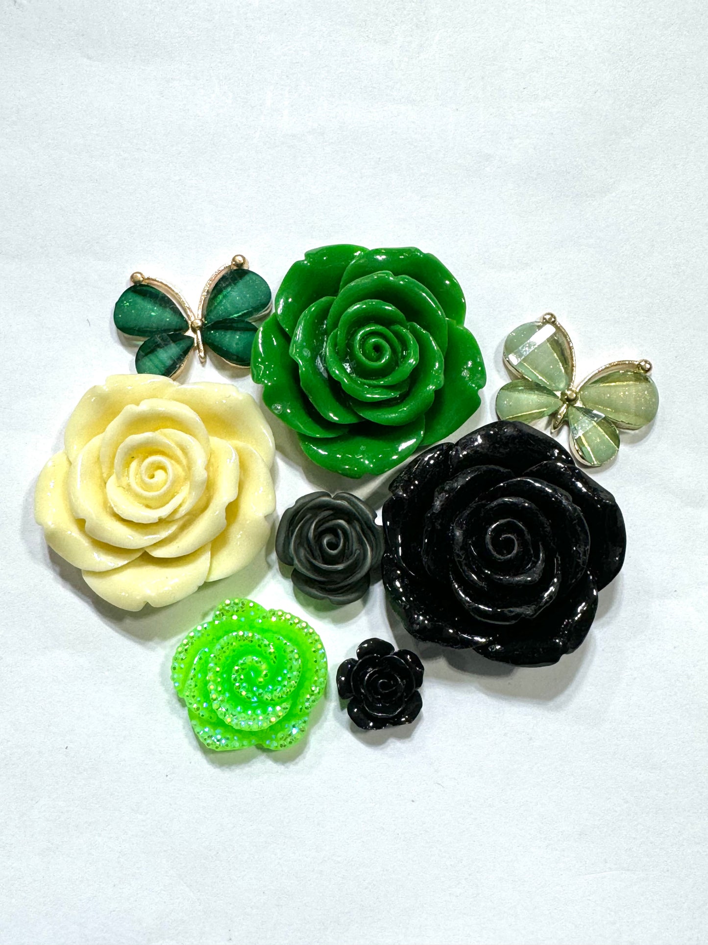 3D Bundle Flower kit - green Butterfly