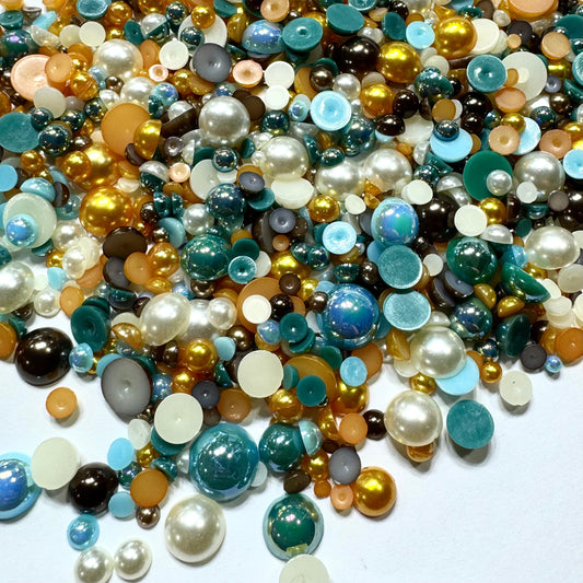 Pearl Mix - Turquoise Gold Ivory Brown