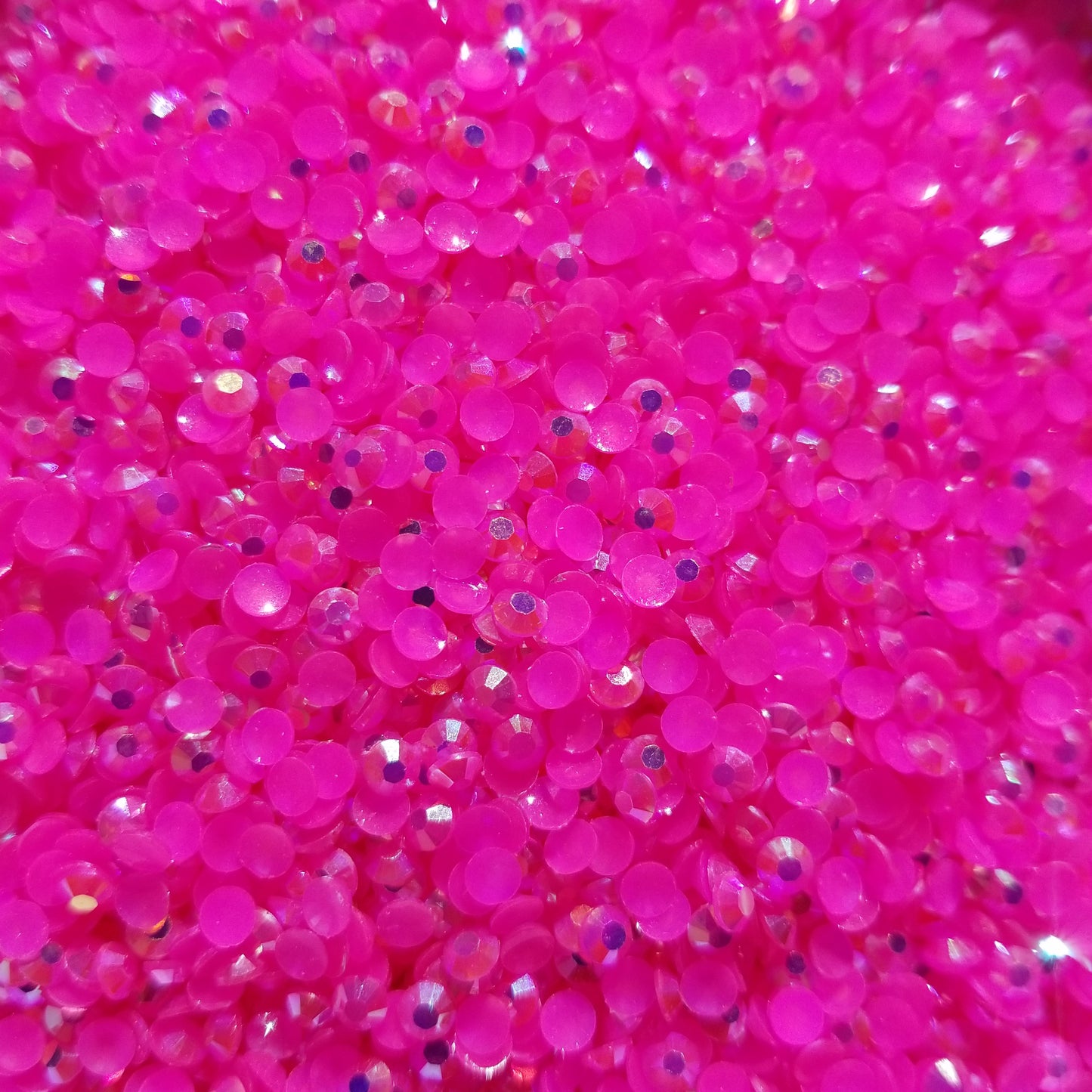 Neon Hot Pink Ab Rhinestones - Jellies 2mm - 6mm You pick Size