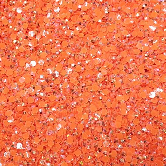 Neon Orange ab Rhinestones Jellies 2mm - 6mm You pick Size