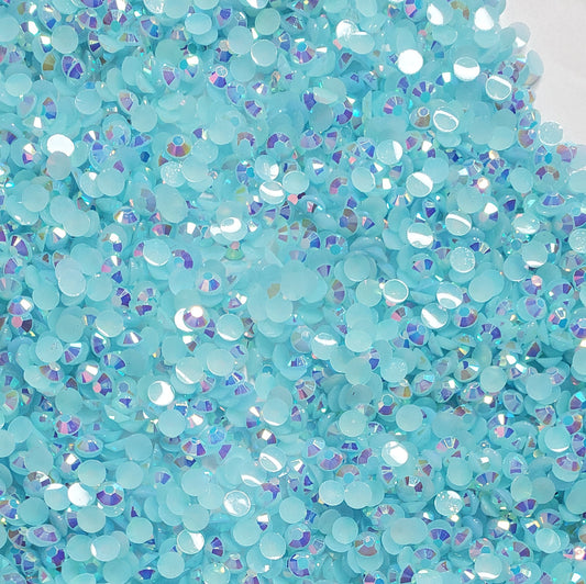 Light Blue Ab Rhinestones - Jellies 2mm - 6mm You pick Size